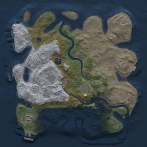 Thumbnail Rust Map: Procedural Map, Size: 3300, Seed: 1359819487, 13 Monuments