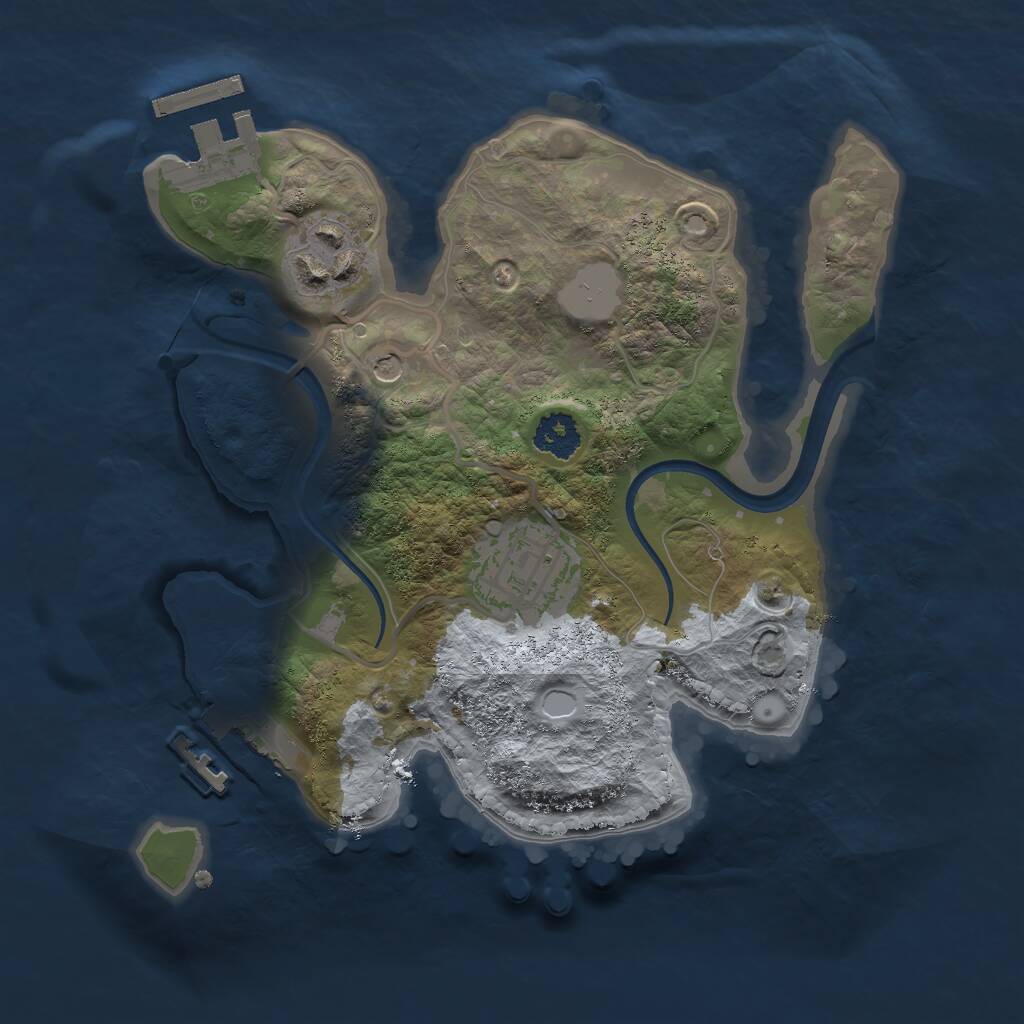 Rust Map: Procedural Map, Size: 2250, Seed: 11540722, 6 Monuments