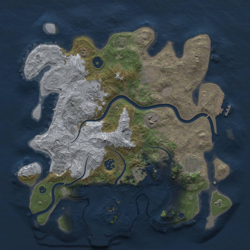 Rust Map: Procedural Map, Size: 3498, Seed: 200, 13 Monuments