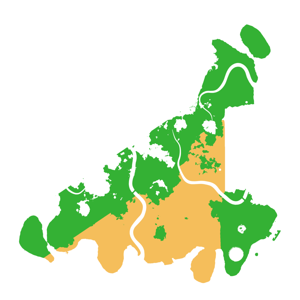 Biome Rust Map: Procedural Map, Size: 3700, Seed: 185574847