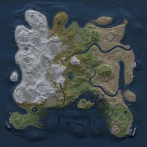Thumbnail Rust Map: Procedural Map, Size: 3750, Seed: 1194550529, 16 Monuments