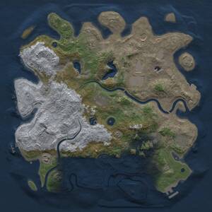 Thumbnail Rust Map: Procedural Map, Size: 4000, Seed: 1228058057, 16 Monuments