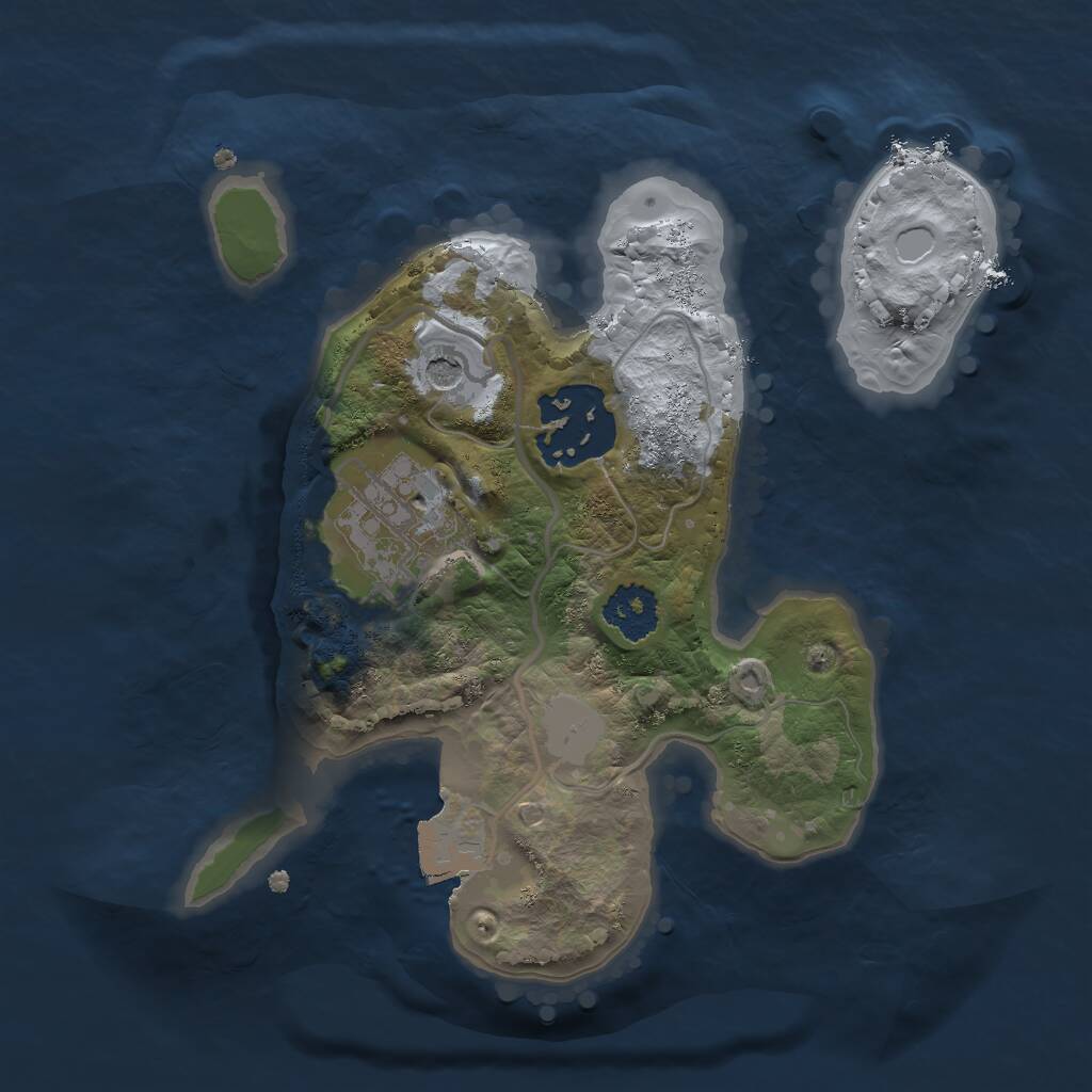 Rust Map: Procedural Map, Size: 2000, Seed: 29101993, 4 Monuments