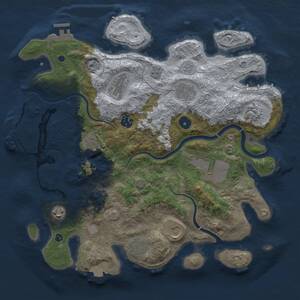 Thumbnail Rust Map: Procedural Map, Size: 3750, Seed: 1898110037, 16 Monuments