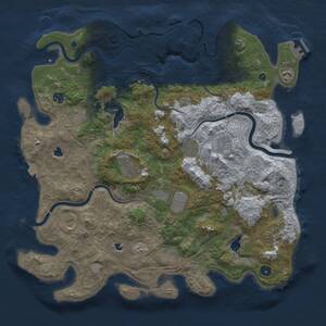 Thumbnail Rust Map: Procedural Map, Size: 4500, Seed: 392906593, 17 Monuments