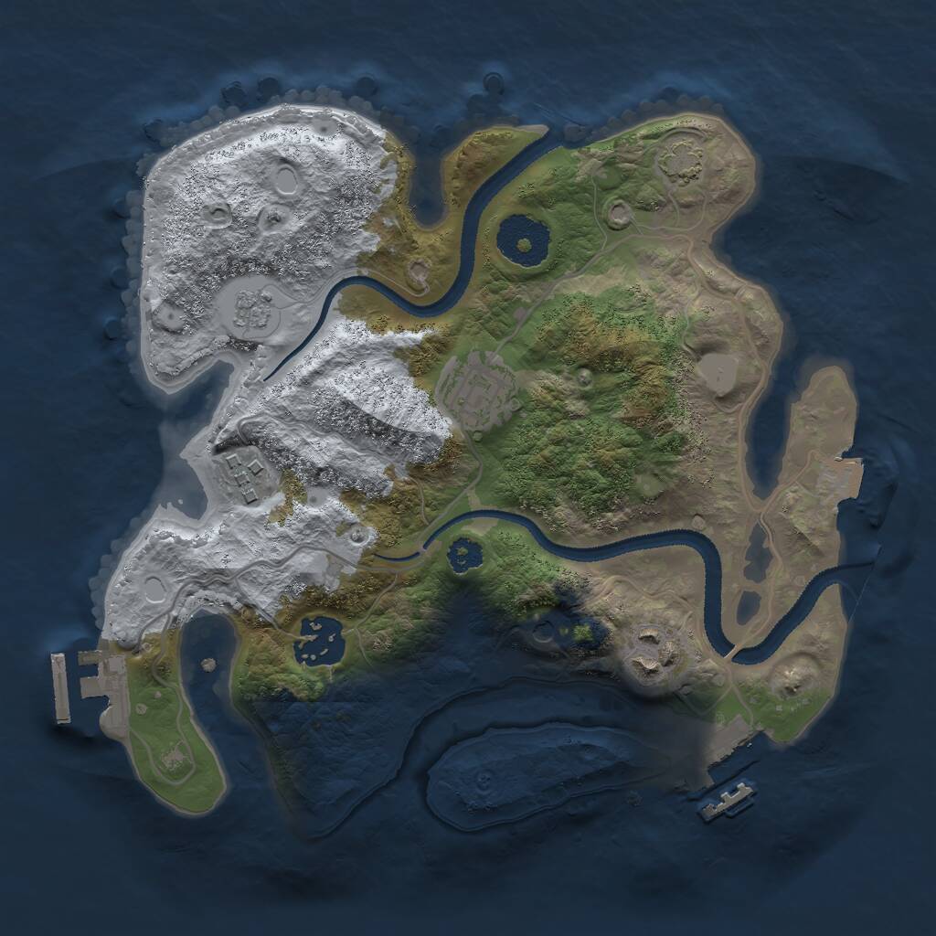 Rust Map: Procedural Map, Size: 2700, Seed: 1784548894, 10 Monuments