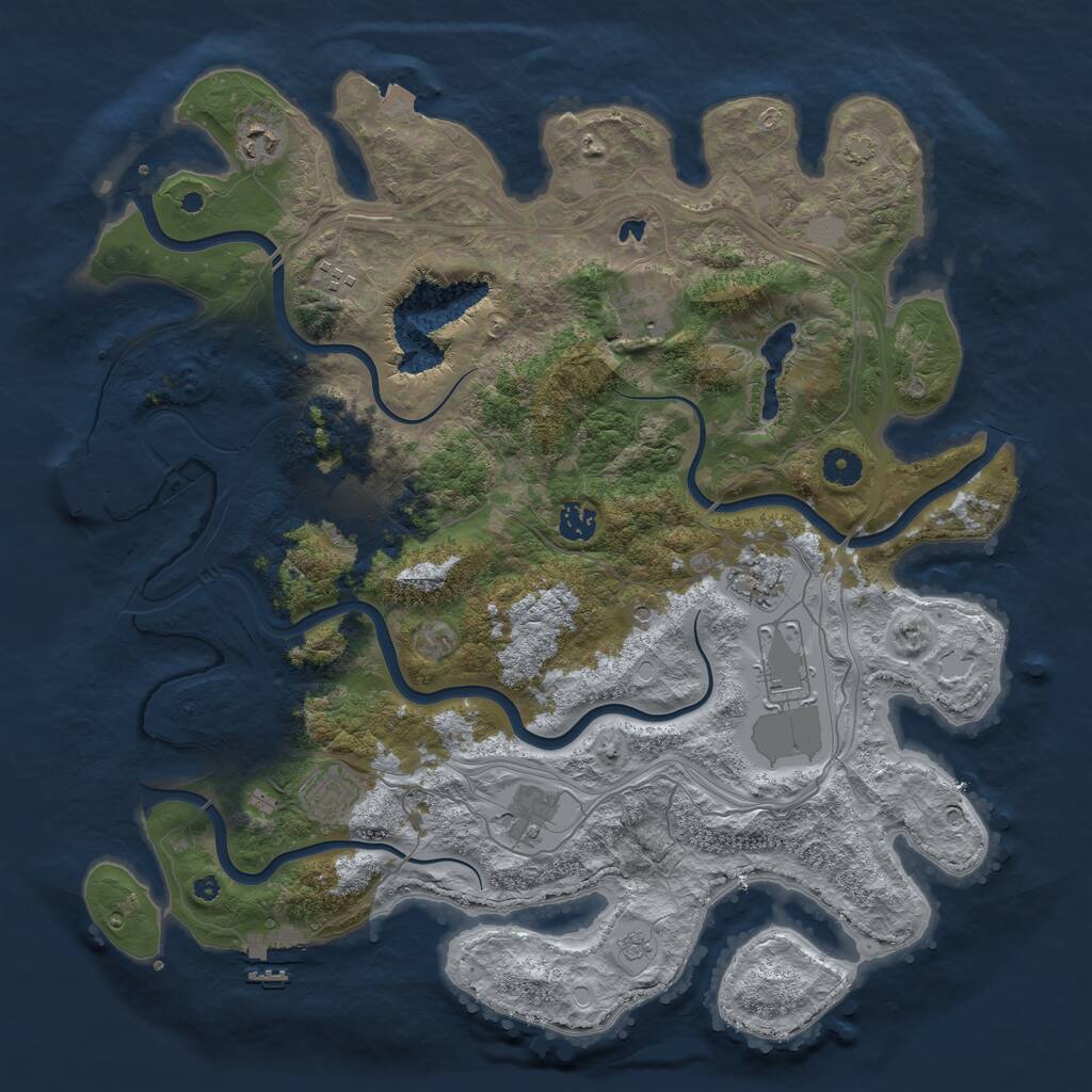 Rust Map: Procedural Map, Size: 4250, Seed: 121522, 15 Monuments