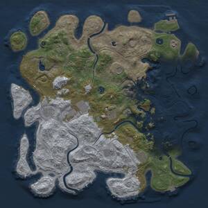 Thumbnail Rust Map: Procedural Map, Size: 4500, Seed: 1473378217, 16 Monuments
