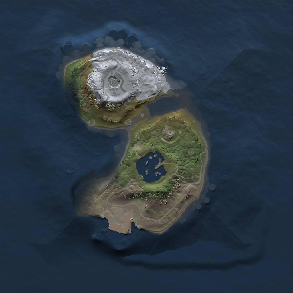 Rust Map: Procedural Map, Size: 1500, Seed: 308326955, 3 Monuments