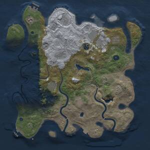 Thumbnail Rust Map: Procedural Map, Size: 4000, Seed: 49466598, 16 Monuments