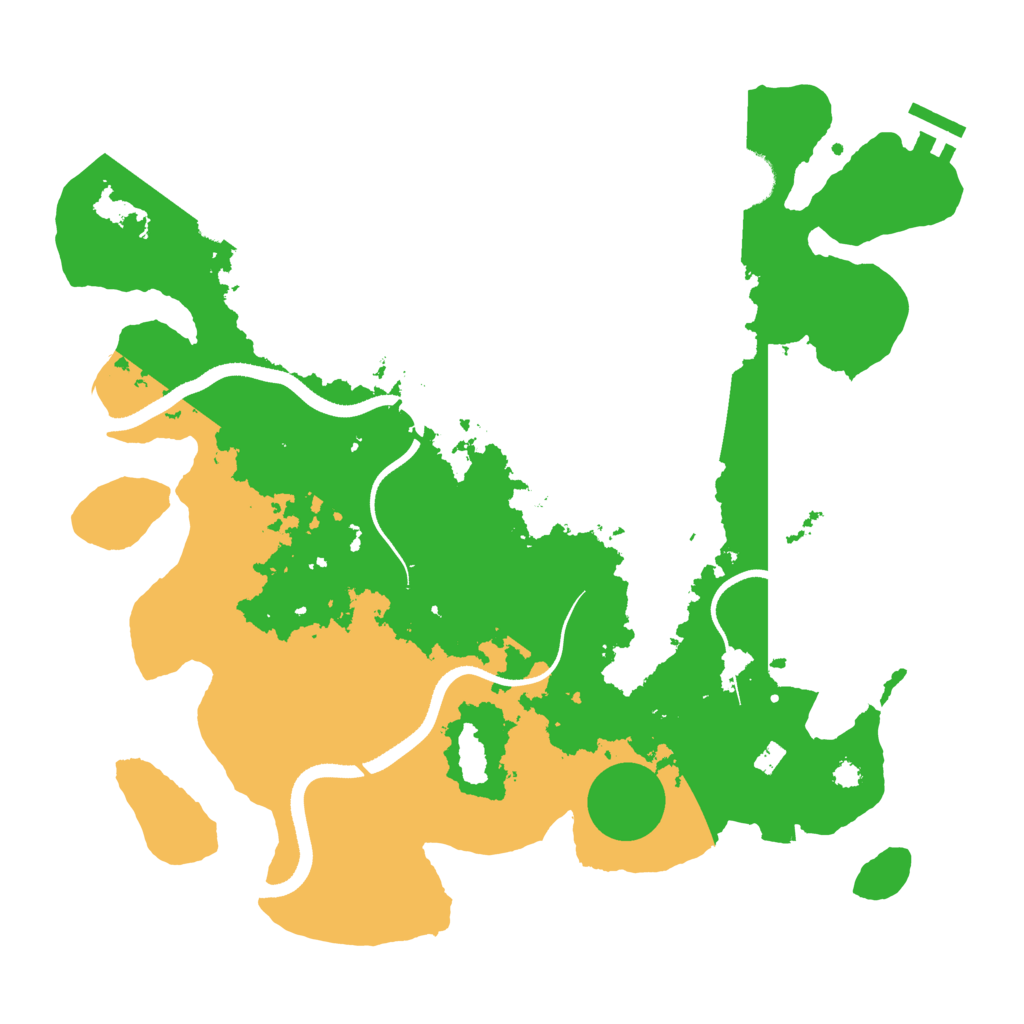 Biome Rust Map: Procedural Map, Size: 3500, Seed: 396234943