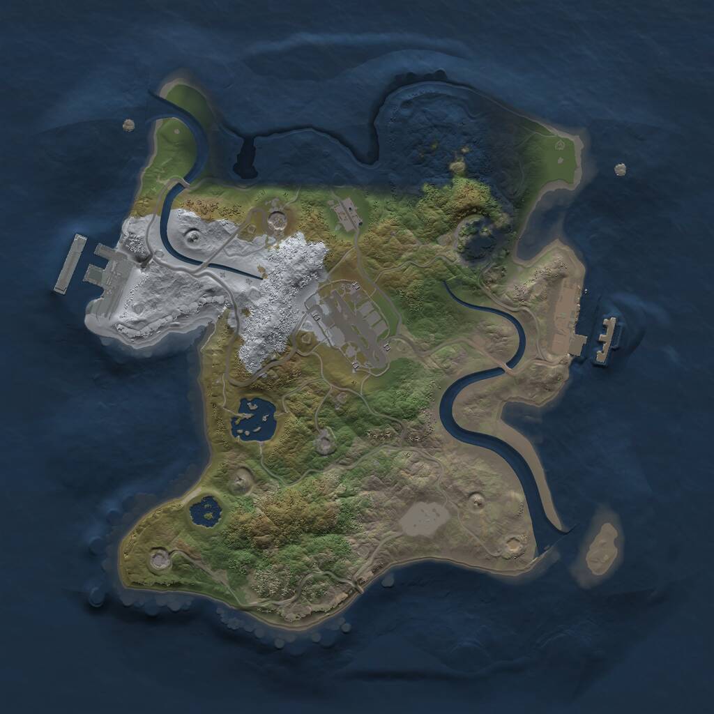 Rust Map: Procedural Map, Size: 2350, Seed: 492, 7 Monuments