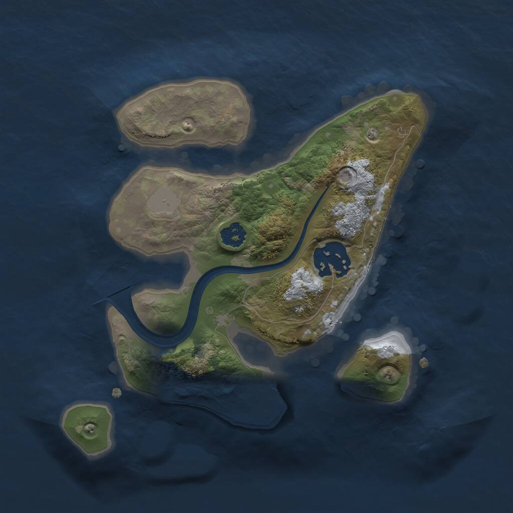 Rust Map: Procedural Map, Size: 2100, Seed: 2061052603, 2 Monuments