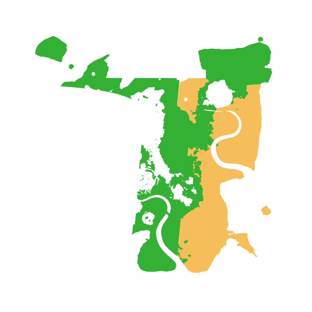 Biome Rust Map: Procedural Map, Size: 2500, Seed: 198031