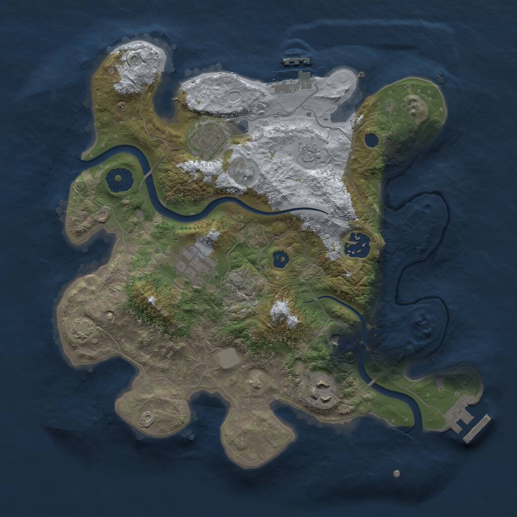 Rust Map: Procedural Map, Size: 3000, Seed: 6524708, 10 Monuments