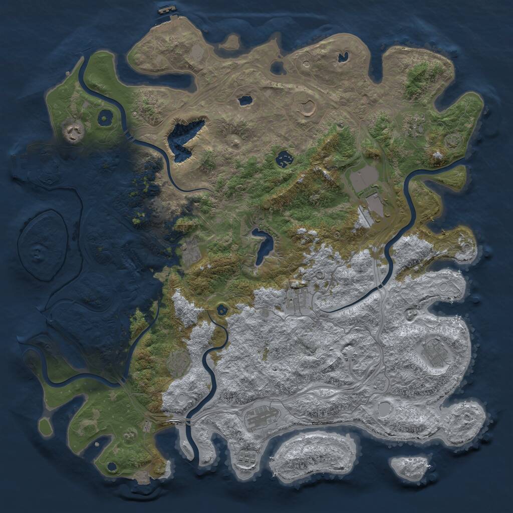 Rust Map: Procedural Map, Size: 4750, Seed: 32111, 17 Monuments