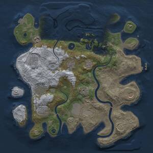 Thumbnail Rust Map: Procedural Map, Size: 3500, Seed: 256860086, 15 Monuments