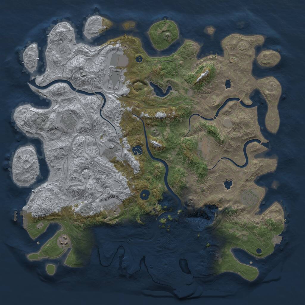 Rust Map: Procedural Map, Size: 4500, Seed: 782205466, 15 Monuments