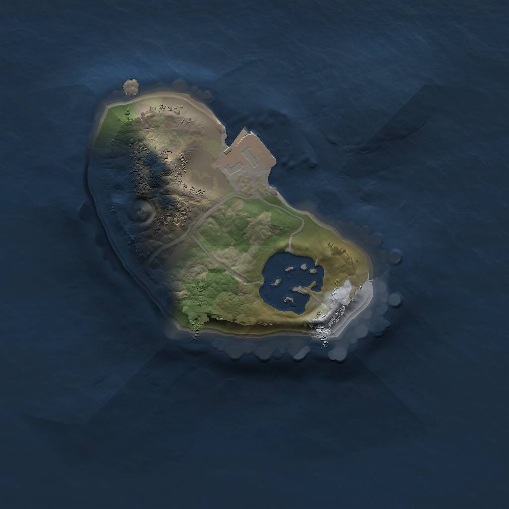 Rust Map: Procedural Map, Size: 1250, Seed: 1500, 2 Monuments