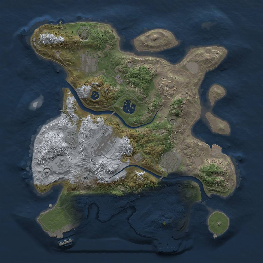 Rust Map: Procedural Map, Size: 3000, Seed: 661200132, 12 Monuments