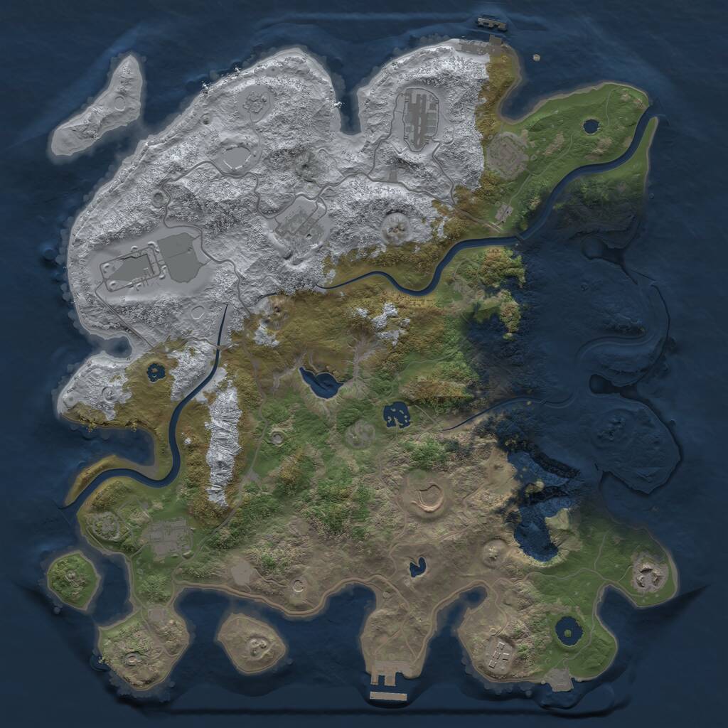 Rust Map: Procedural Map, Size: 4000, Seed: 116569559, 15 Monuments