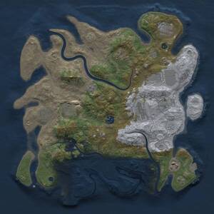 Thumbnail Rust Map: Procedural Map, Size: 3600, Seed: 3656, 16 Monuments