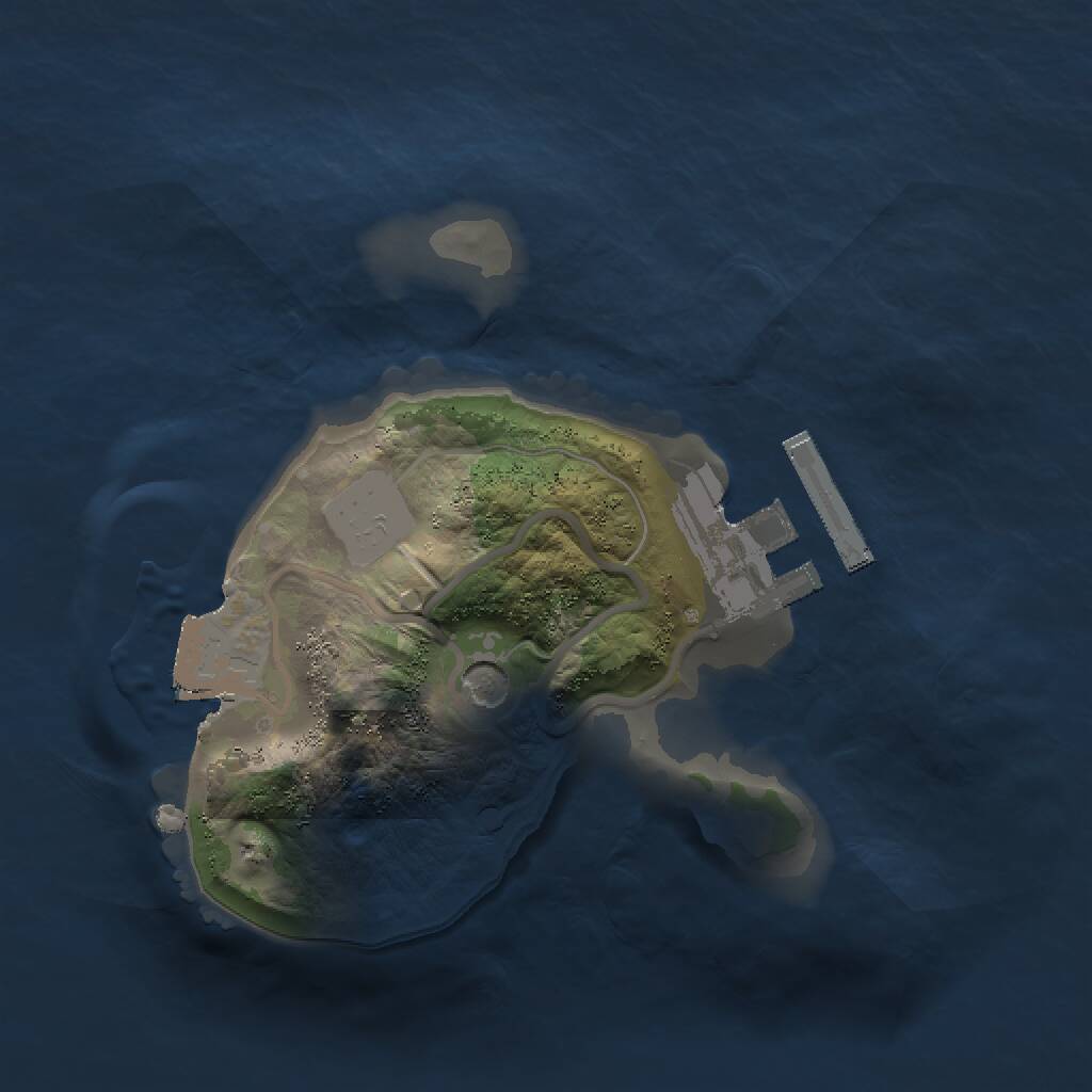 Rust Map: Procedural Map, Size: 1500, Seed: 1745255898, 3 Monuments
