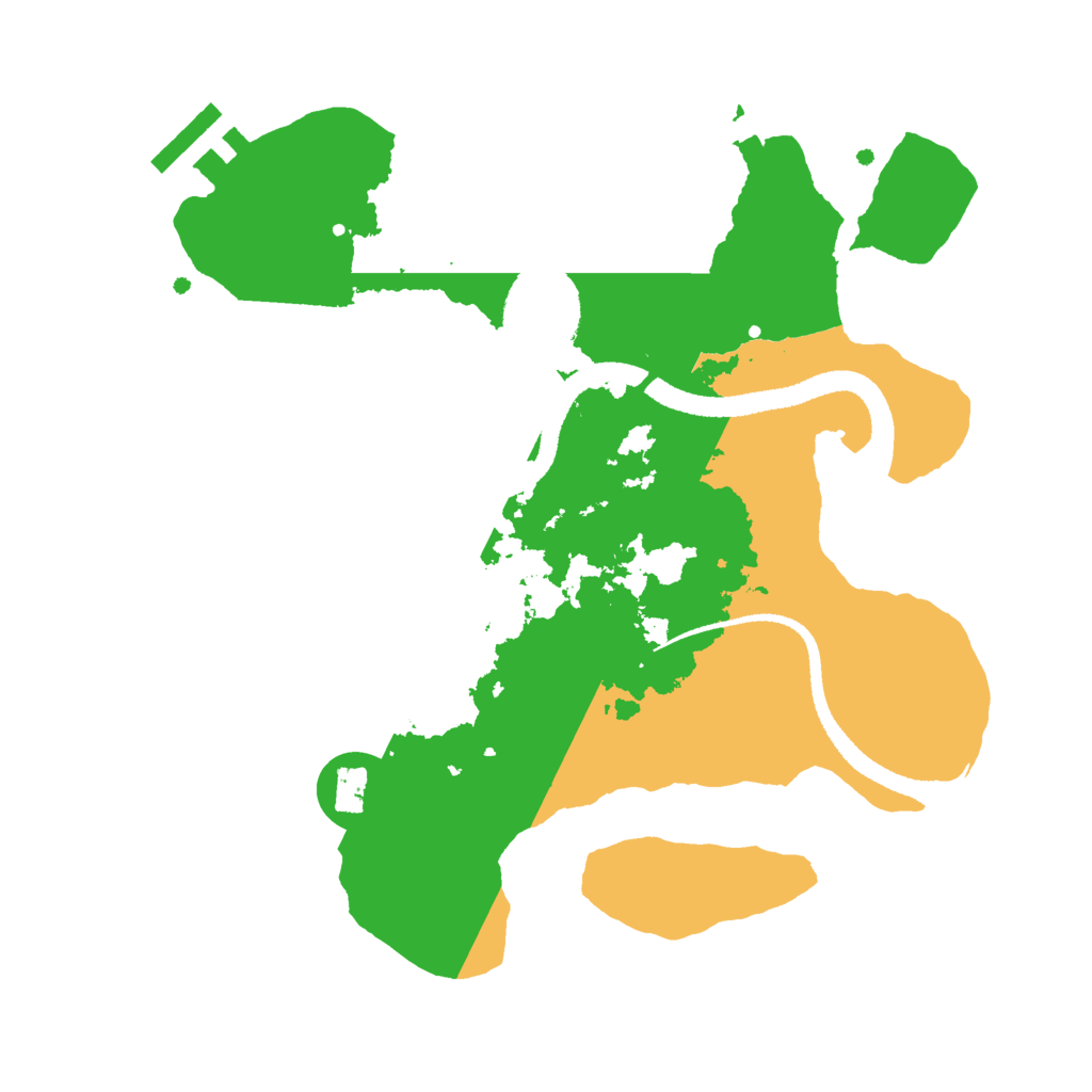 Biome Rust Map: Procedural Map, Size: 2600, Seed: 25000