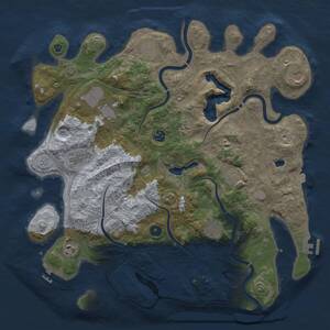 Thumbnail Rust Map: Procedural Map, Size: 4250, Seed: 8402845, 16 Monuments