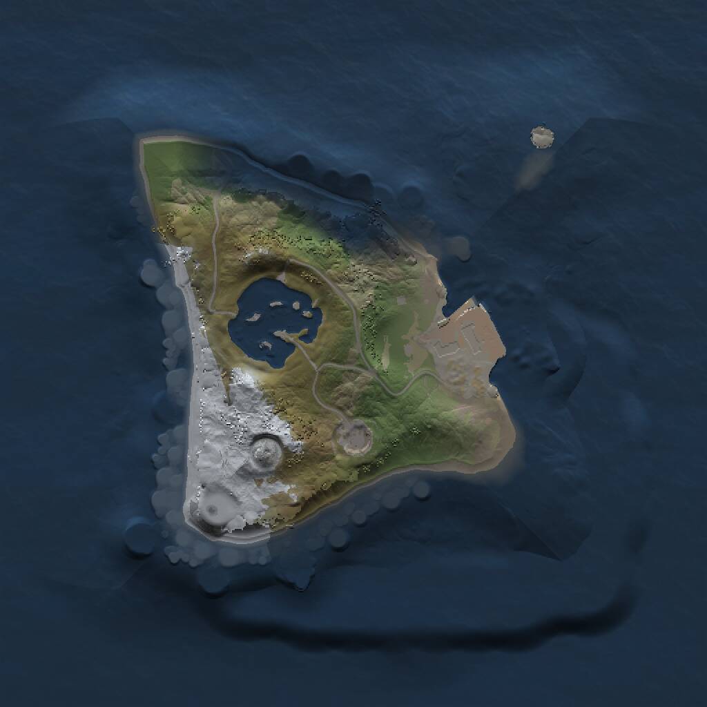 Rust Map: Procedural Map, Size: 1250, Seed: 1111072, 2 Monuments