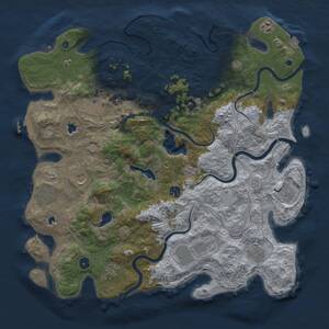 Thumbnail Rust Map: Procedural Map, Size: 4500, Seed: 129394987, 17 Monuments
