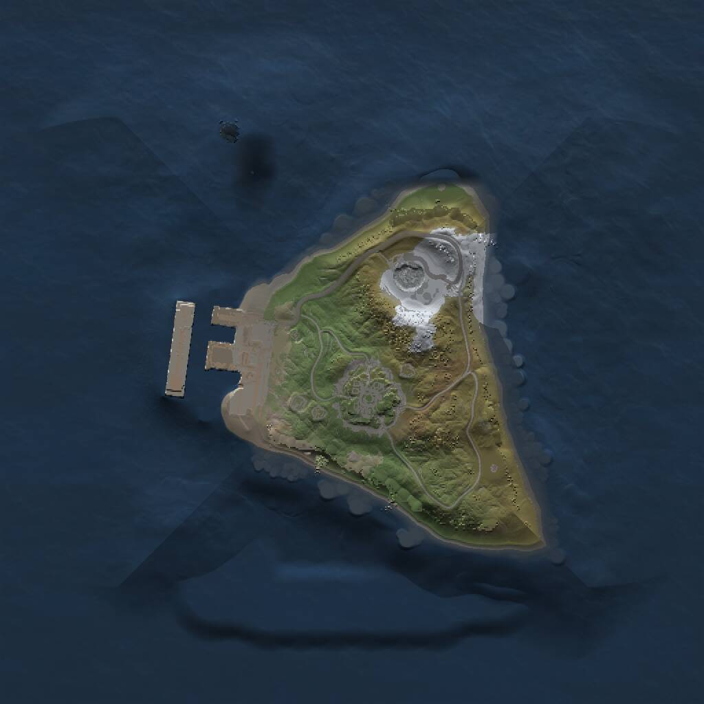 Rust Map: Procedural Map, Size: 1500, Seed: 1239521363, 4 Monuments