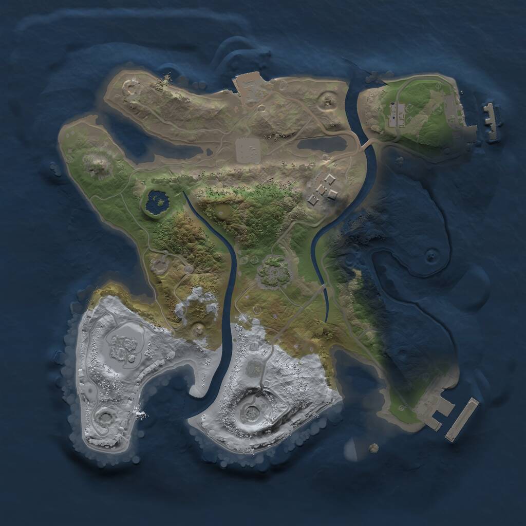 Rust Map: Procedural Map, Size: 2200, Seed: 1979602888, 7 Monuments
