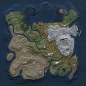 Thumbnail Rust Map: Procedural Map, Size: 3500, Seed: 415226814, 14 Monuments
