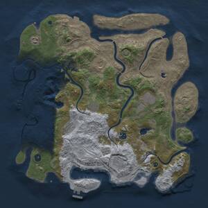 Thumbnail Rust Map: Procedural Map, Size: 4250, Seed: 553289890, 14 Monuments