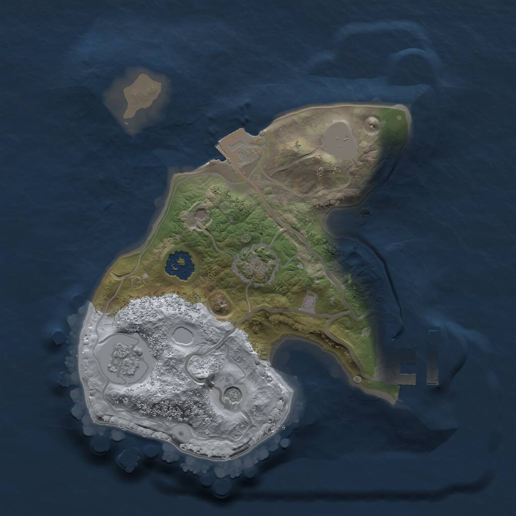 Rust Map: Procedural Map, Size: 1801, Seed: 2147483647, 5 Monuments