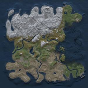 Thumbnail Rust Map: Procedural Map, Size: 4500, Seed: 589545, 16 Monuments
