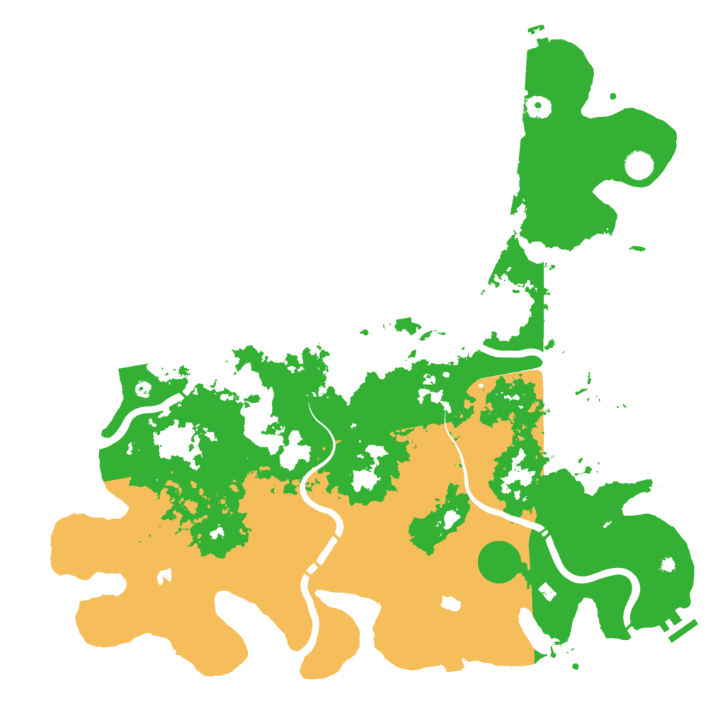 Biome Rust Map: Procedural Map, Size: 4500, Seed: 589545