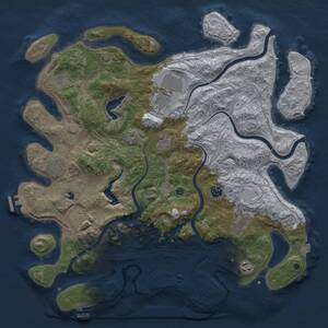 Thumbnail Rust Map: Procedural Map, Size: 4300, Seed: 1963023317, 15 Monuments