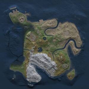 Thumbnail Rust Map: Procedural Map, Size: 2700, Seed: 1784635274, 9 Monuments