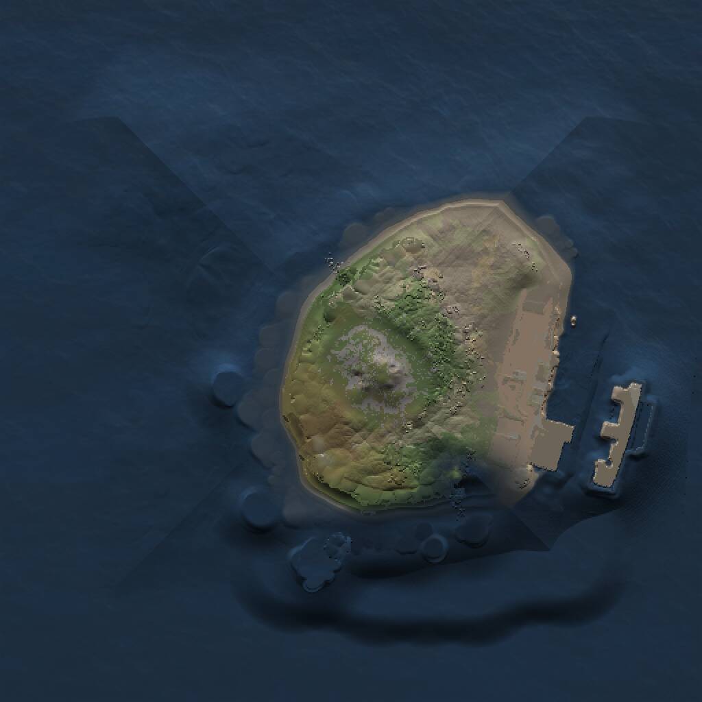 Rust Map: Procedural Map, Size: 1000, Seed: 4018429, 2 Monuments