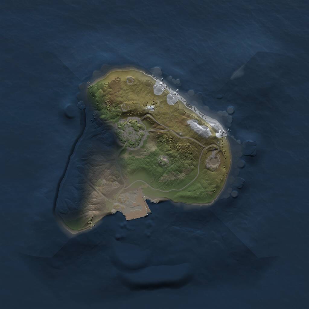 Rust Map: Procedural Map, Size: 1400, Seed: 443432, 2 Monuments
