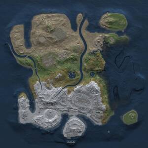 Thumbnail Rust Map: Procedural Map, Size: 3000, Seed: 734752, 12 Monuments