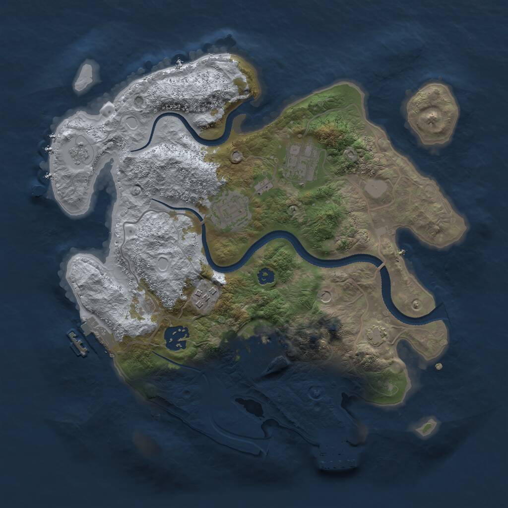Rust Map: Procedural Map, Size: 3000, Seed: 20260721, 11 Monuments