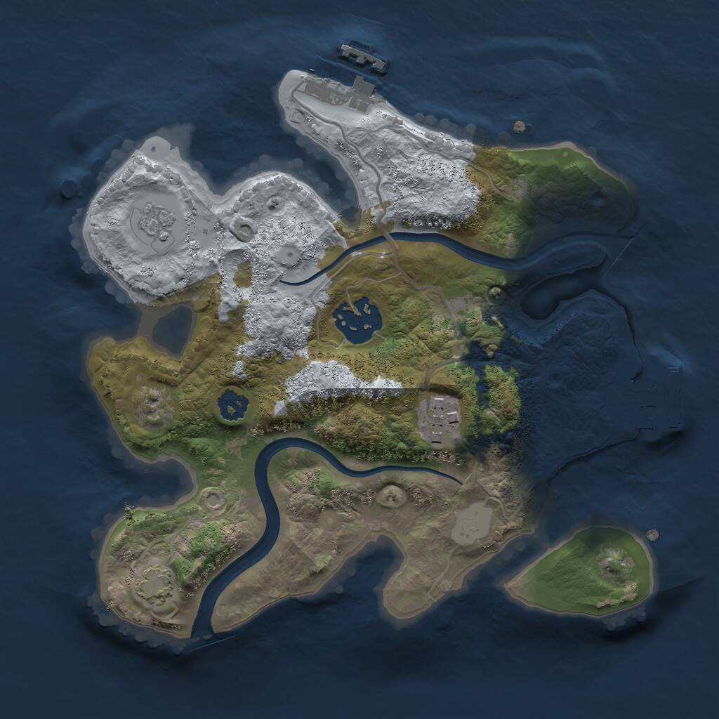 Rust Map: Procedural Map, Size: 2375, Seed: 2021, 7 Monuments