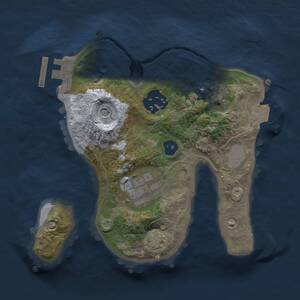 Thumbnail Rust Map: Procedural Map, Size: 2000, Seed: 2147483612, 6 Monuments
