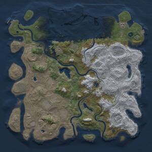 Thumbnail Rust Map: Procedural Map, Size: 4750, Seed: 142980228, 17 Monuments