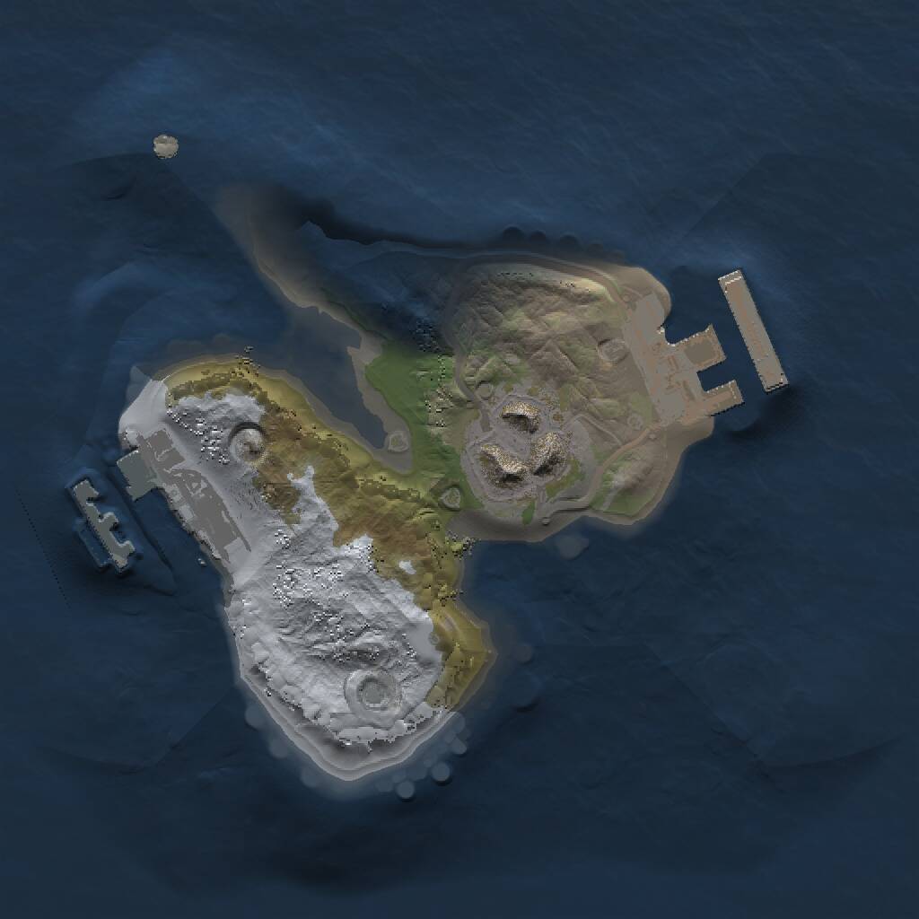 Rust Map: Procedural Map, Size: 1500, Seed: 14952, 4 Monuments