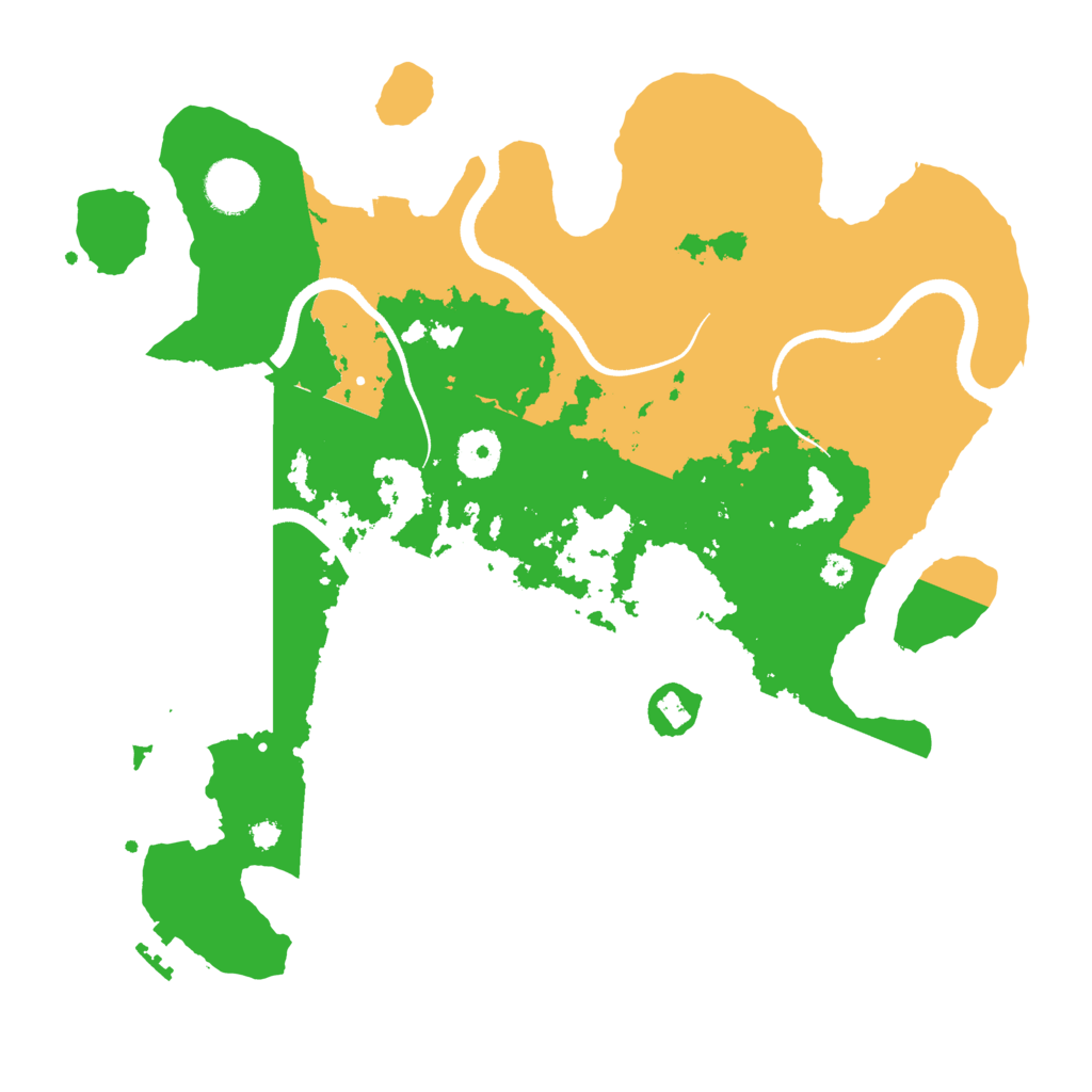Biome Rust Map: Procedural Map, Size: 3500, Seed: 19992001