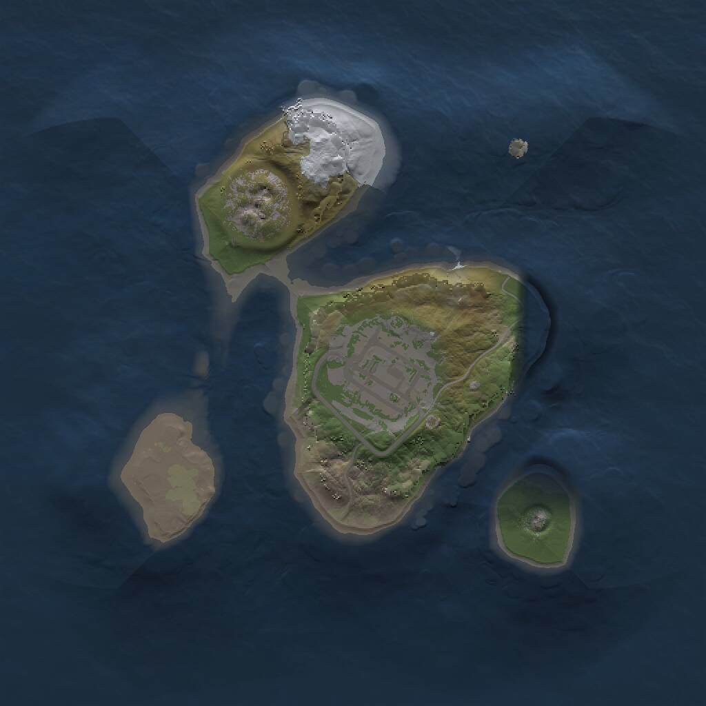 Rust Map: Procedural Map, Size: 1500, Seed: 589746734, 2 Monuments